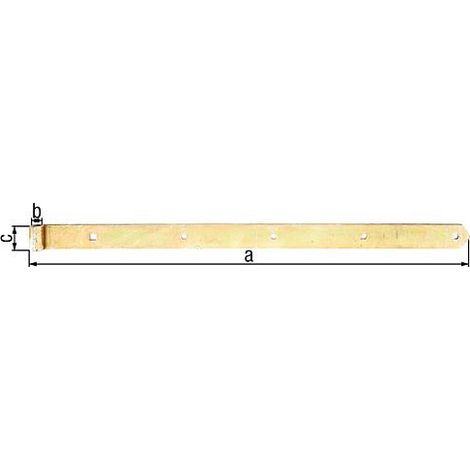 Penture droite/arrondie 800 x 45 mm, diam. 16 mm, jaune galva (1/4)