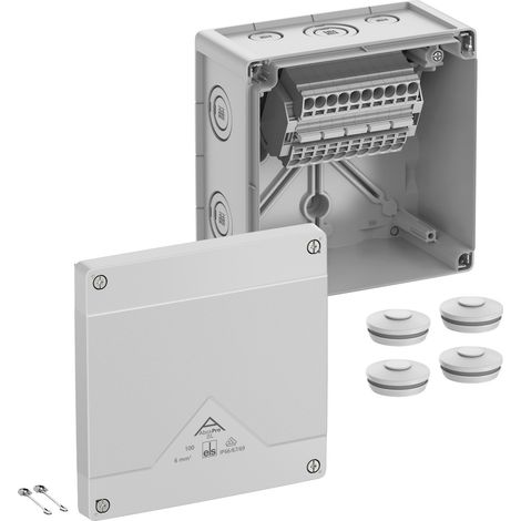 Spelsberg Abzweigkasten, Schutzart IP66/IP67/IP69, max. 6², Schlagfestigkeit IK09, Schutzklasse II, Ui 690V AC, Ui 690V DC, DLG, DNV, VDE, halogenfrei, 40644001