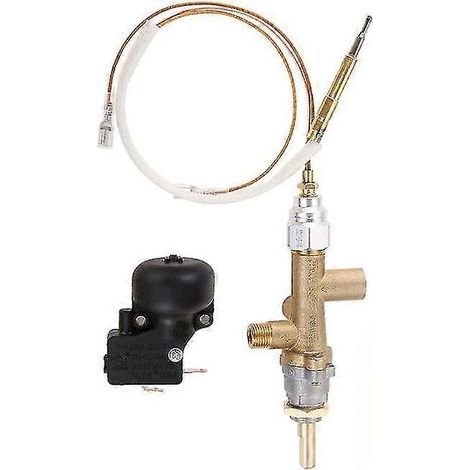 Vanne de contrôle pour chauffage de terrasse à gaz, capteur thermocouple, bouton de vidange, commande pour foyer extérieur au propane/GPL (1/5)
