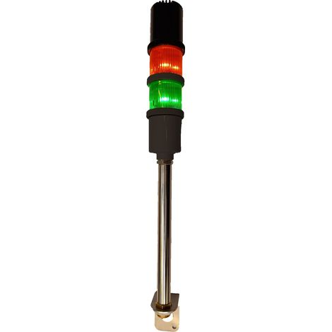 Colonnes lumineuses pré-configurées à LED Feu Flash, Fixe, Rouge / Vert avec Buzzer, 24 V (c.a./c.c.) ( Prix pour 1 )