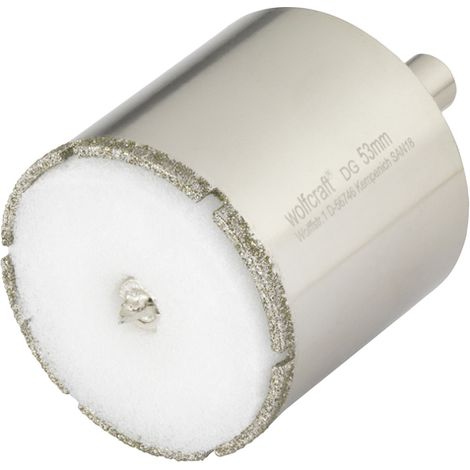 Wolfcraft – Corona de perforación con diamante Ceramic Ø 18 mm – Profundidad de corte 45 mm – Para azulejos y baldosas (1/5)