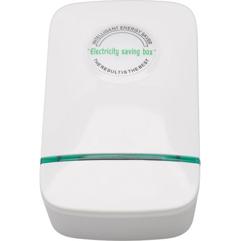 Boîtier d'économie d'énergie blanc écologique en ABS ignifugé, 28 000 W (charge réelle), pour la maison ou le bureau, prise UE 90-250 V. (1/5)