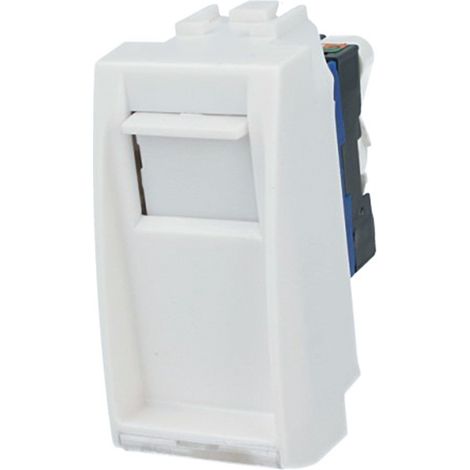 Presa Dati RJ45 CAT6 Bianco Con Coperchio Compatibile Bticino Living (1/3)