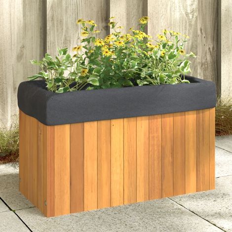 Jardinière 59x27,5x35 bois massif d'acacia (1/5)