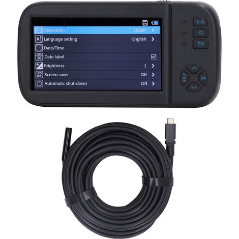 Endoscope Industriel 8mm Étanche avec Écran LCD pour Inspection Automobile et Plomberie (1/5)