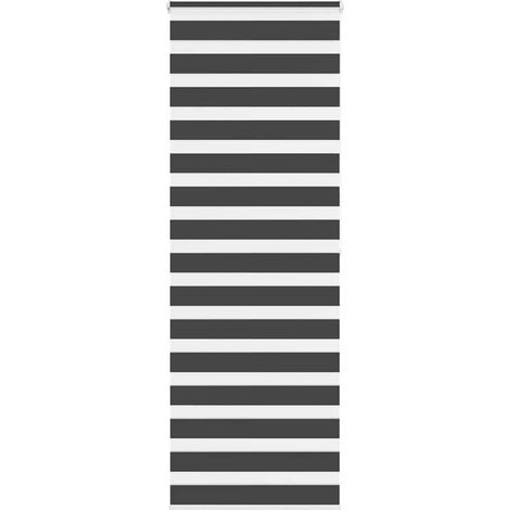 Doppelrollo Schwarz 85x200 cm Stoffbreite 80,9 cm Polyester