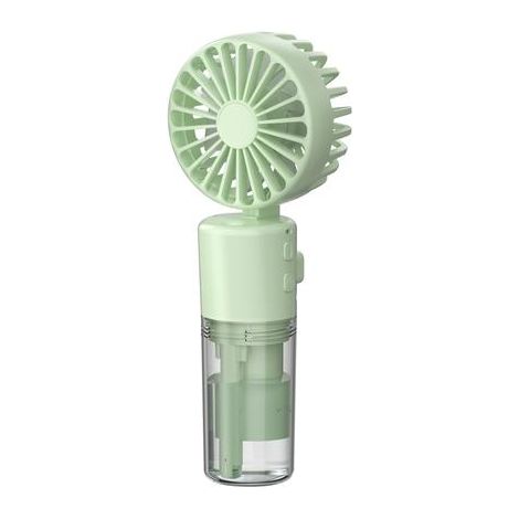 Nouveau mini ventilateur brumisateur portable, rechargeable, pliable et à porter autour du cou, avec fonction brumisateur. (1/4)