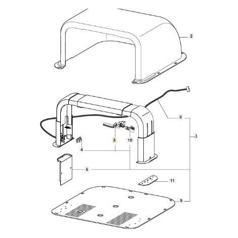 PIASTRA DI RICARICA SX ORIGINALE STIGA - 1126-1362-01