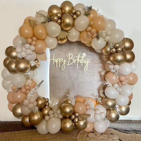 Arche Ballon Blanc, Blanc Arche de Ballon Anniversaire Kit de Guirlande de Ballon pour Mariage l' engagement Saint Valentin, Anniversaire, Fond fête Décoration Fournitures, (1/5)