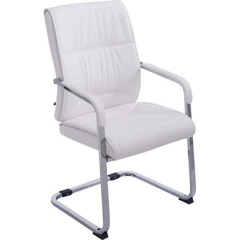 Sedia XL Anubis in similpelle bianco