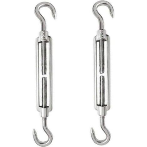 Spannschloss - M6 - Inox 304 - Pour Système de Câble en Acier Inoxydable - Pour Clôture Jardin ou Store Extérieur - 2 Pièces (1/5)