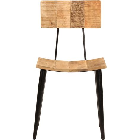 Chaises à manger Chaise de cuisine lot de 2 44x40x80 cm Bois de manguier solide (1/5)