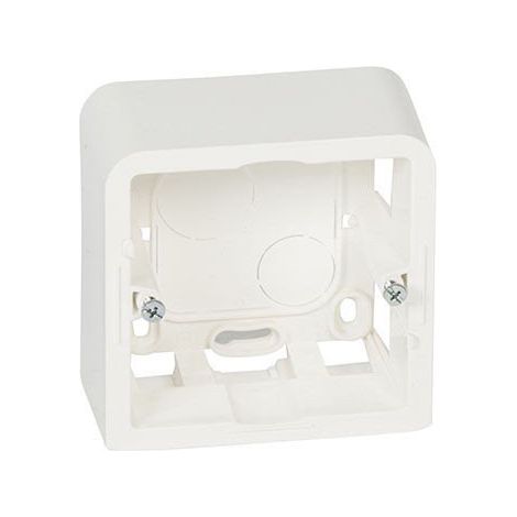 Scatola quadrata “Mosaico” per due moduli IP20/IK02 83x83x40mm in termoplastico bianco LEGRAND 08028