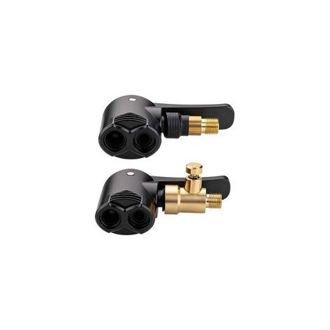 2 Pièces Adaptateurs de Valve Pneus en Laiton – Embout de Gonflage Laiton avec Verrouillage à Levier pour Pompe à Air – Compatible Voiture Moto Vélo Camion – Connexion Rapide Gonflage Déflation