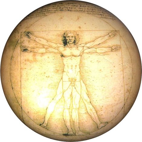 Presse papier en verre par Léonard de Vinci (1/3)
