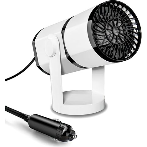 Blanc,Chauffage auxiliaire pour voiture 12 V, dégivreur électrique 150 W, portable, avec rotation à 360°, purification de l'air, double mode, froid et chaud, dégivreur électrique pour un dégivrage rap