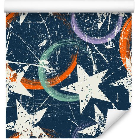 Carta da parati con stelle per soggiorno e camera da letto, 50x1000 cm (1/5)