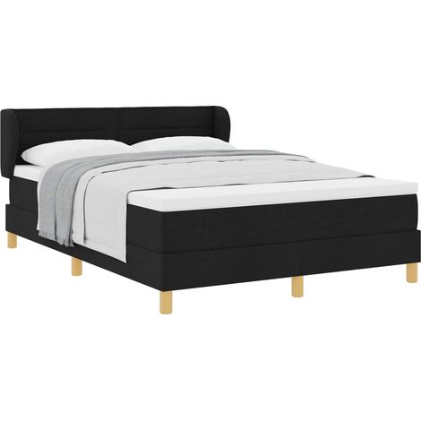 Maison Exclusive - Boxspringbett mit Matratze Schwarz 140 x 190 c