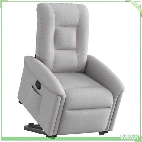 Fauteuil inclinable - 3303263 - Gris nuage - Tissu 100% polyester - Releveur électrique (1/5)