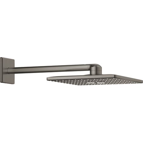 Grohe Rainshower SmartActive Cube - Kopfbrause 310, Duscharm 43 cm, 2 Strahlarten, Hard Graphite 26479AL0