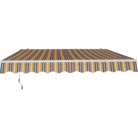 tenda da sole con avvolgimento manuale eurogarden fantasia a righe 3x2 m (1/3)