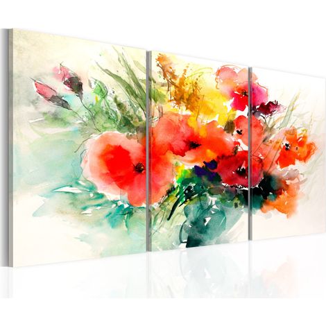 Tableau Imprimé "Watercolor Bouquet" 60 x 120 cm (1/2)