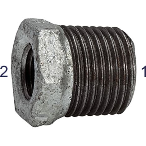 Riegler Reduzierstück 241, AG/IG, R 3/4, Rp 1/2, schwarzer Temperguss (1/2)