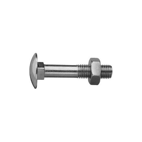 Boîte 50 vis tête ronde avec écrou 8x120 zinc