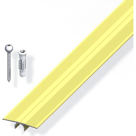 ALFER - 1mt - PROFILO DI COMPENSAZIONE DI LIVELLO IN ALLUMINIO ANODIZZATO 33x900MM - COLORE OTTONE (1/2)