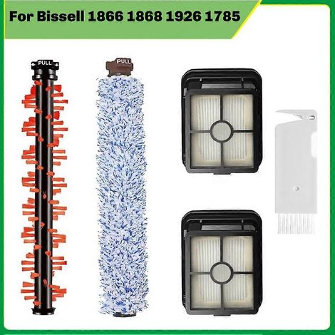 Pièces de rechange pour aspirateur eau et poussière Bissell Crosswave 1866, 1785, 1868, 1713 et 2225 : brosse rotative principale, filtre HEPA. (1/5)