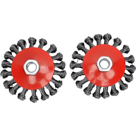 Brosse Boisseau en Fil D'acier au Carbone, Roue à Fil noué 10 Cm (1/5)