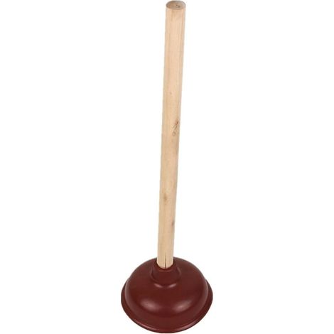 TRADE SHOP - Sturalavandino Stura Lavandini A Ventosa Per Wc 13.5cm Con Manico In Legno 10116 - (1/2)
