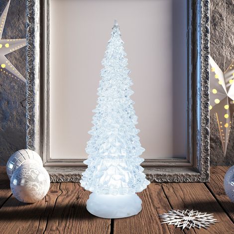 ALBERO DI NATALE GHIACCIO ACRILICO H27CM COLORE A SCELTA DOBBI INTERNO (1/4)