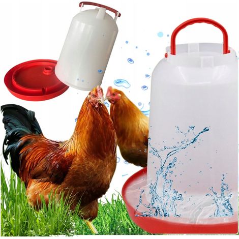 DISPENSADOR AUTOMÁTICO DE AGUA PARA GANSOS, GALLINAS, PATOS, PALOMAS Y AVES DE CORRAL (15 LITROS)