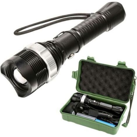 Focus réglable Torche LED avec batterie étanche - Noir (1/4)