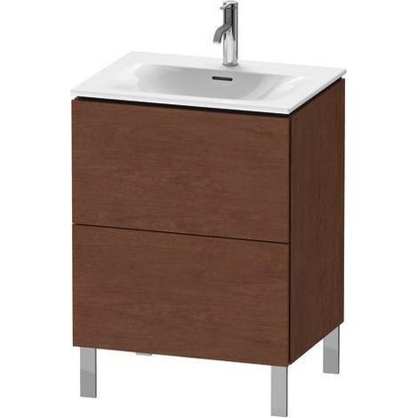 Meuble-lavabo L-CUBE 620x481mm 2 Au we ma ES Noyer milieu