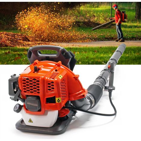 Souffleur thermique dorsal 1,25 kW – Moteur 1,7 CV à 6800 tr/min – Vitesse de l'air 165,6 km/h – Réservoir 1,2L
