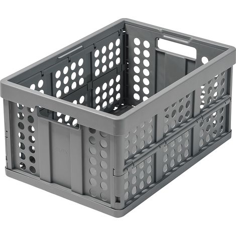 FRANKEL kaiserkraft, Caisse pliante CLAX, capacité 46 l, gris (1/5)
