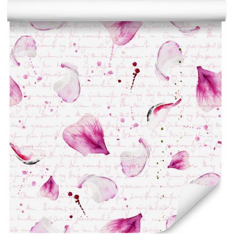 Papel pintado con pétalos de rosa para salón y dormitorio, 50x1000 cm. (1/5)