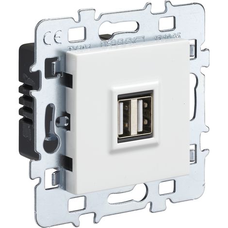 Casual Mécanisme Usb Double 2.1a Cache Blanc Support Métal (1/5)