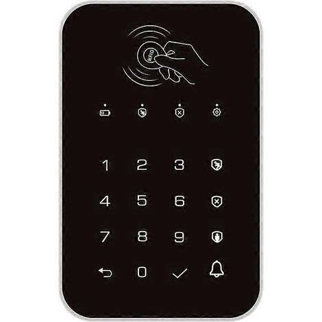 Clavier tactile sans fil Staniot 433 MHz (2 pièces) avec code d'activation/désactivation par carte RFID pour système d'alarme de sécurité domestique intelligent Tuya (1/5)