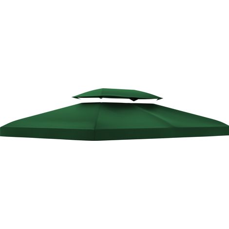 Ersatzdach für Gartenpavillon 300x400 cm grün Polyester mit Doppeldach (1/3)