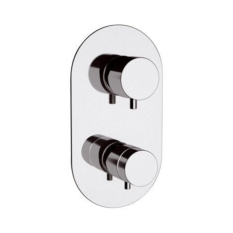 Rubinetto termostatico doccia con deviatore a tre vie e sette posizioni - serie minimal thermo (1/4)