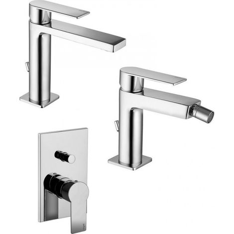 Composizione Tango, miscelatori lavabo, bidet e doccia con (1/4)