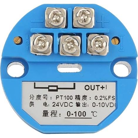 Transmetteur de Température PT100 Capteur de Température Sortie DC24V Module de 0-10V -50400 ℃ (1/5)
