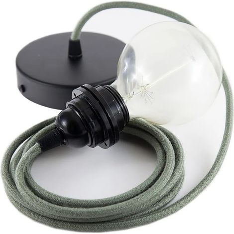 Lampada sospensione creative-cables rc63 cavo tessile 2m (1/3)