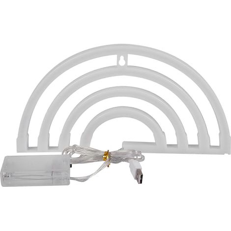 Lampe néon LED arc-en-ciel mignonne pour décoration de chambre, décoration murale néon arc-en-ciel (1/5)