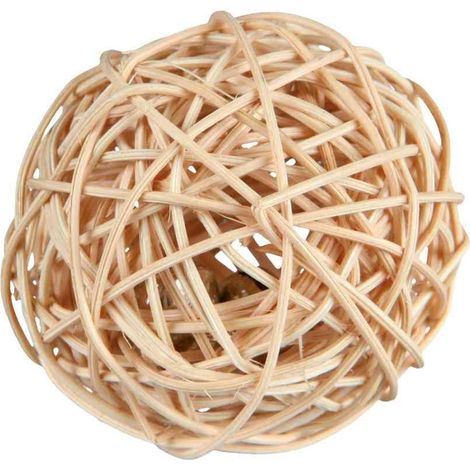Boule en osier Trixie avec clochette 4 cm