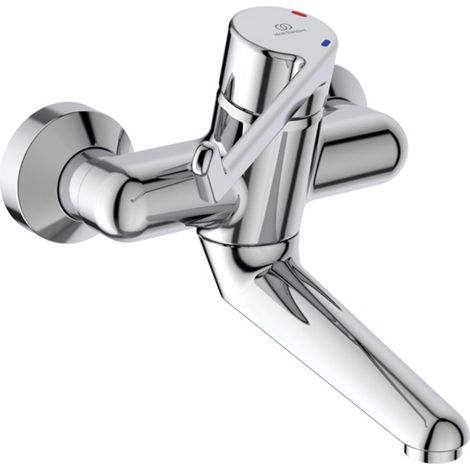 Ideal Standard WWT-Sicherheitsarm.Ceraplus,n.absperr S-Anschl., Hebel 180mm,Ausld.208mm,Chrom, B8314AA