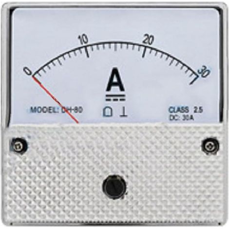 DH80, ampèremètre analogique à aiguille, 30 A, avec cadran imprimé et (1/5)